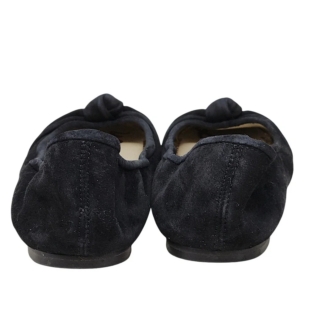 Sam Edelman Ballet Flat 10 Women Felicia Black Suede Knot Slip On Classic Chic